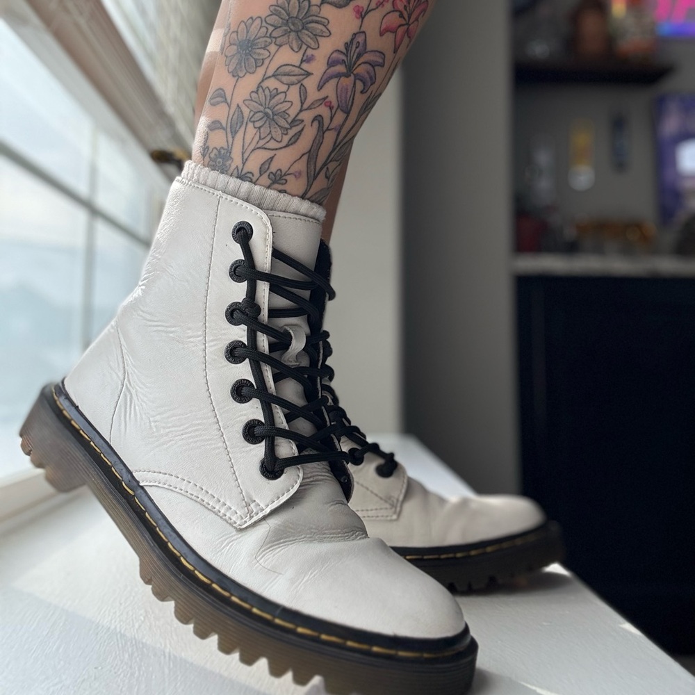 Dr. Martens White Boots